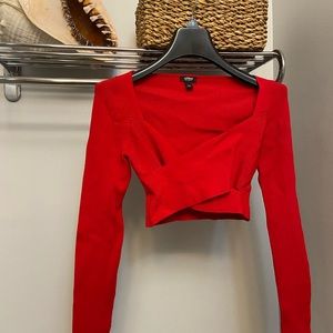 Express XS red rayon nylon spandex